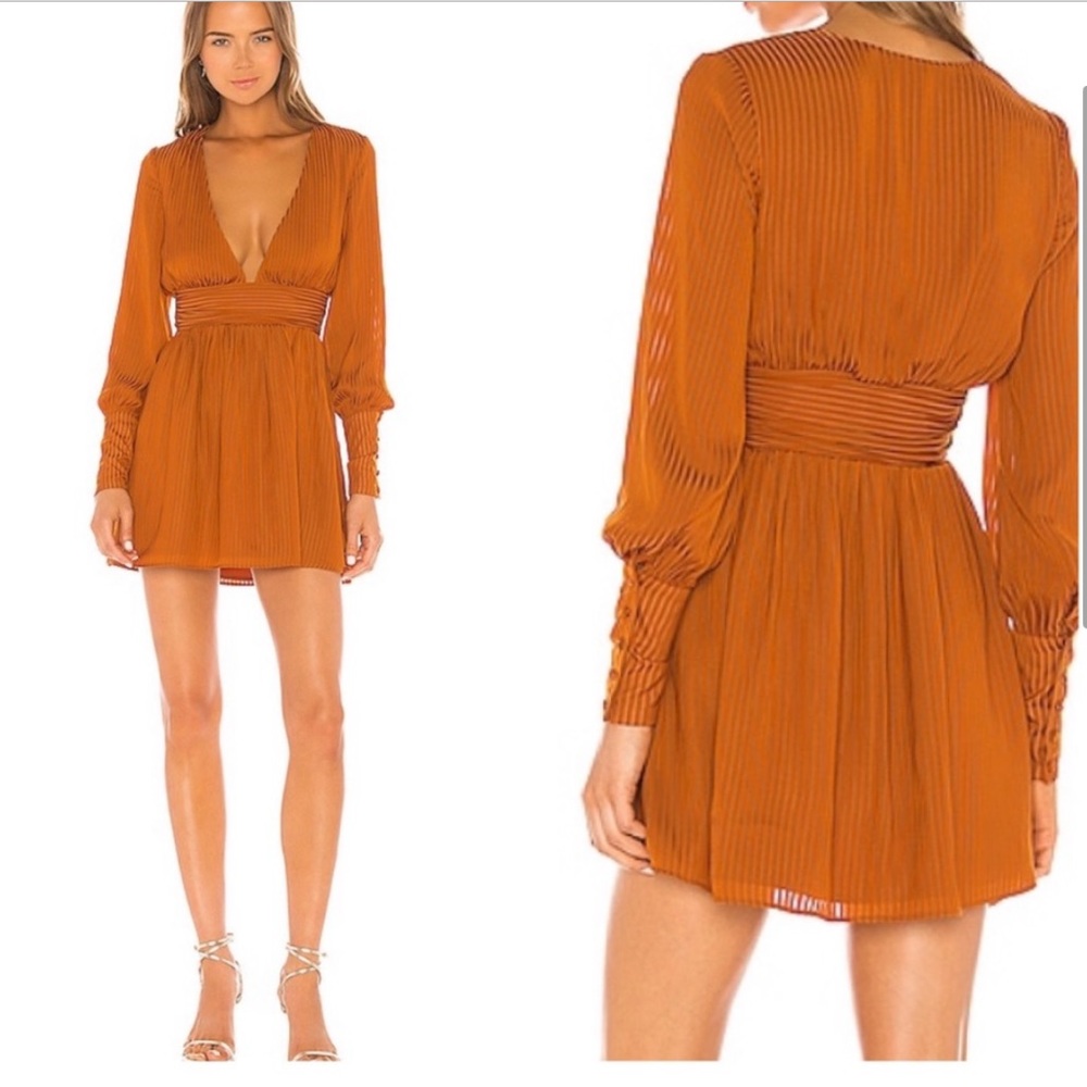 NBD Cara Mini Dress in Copper